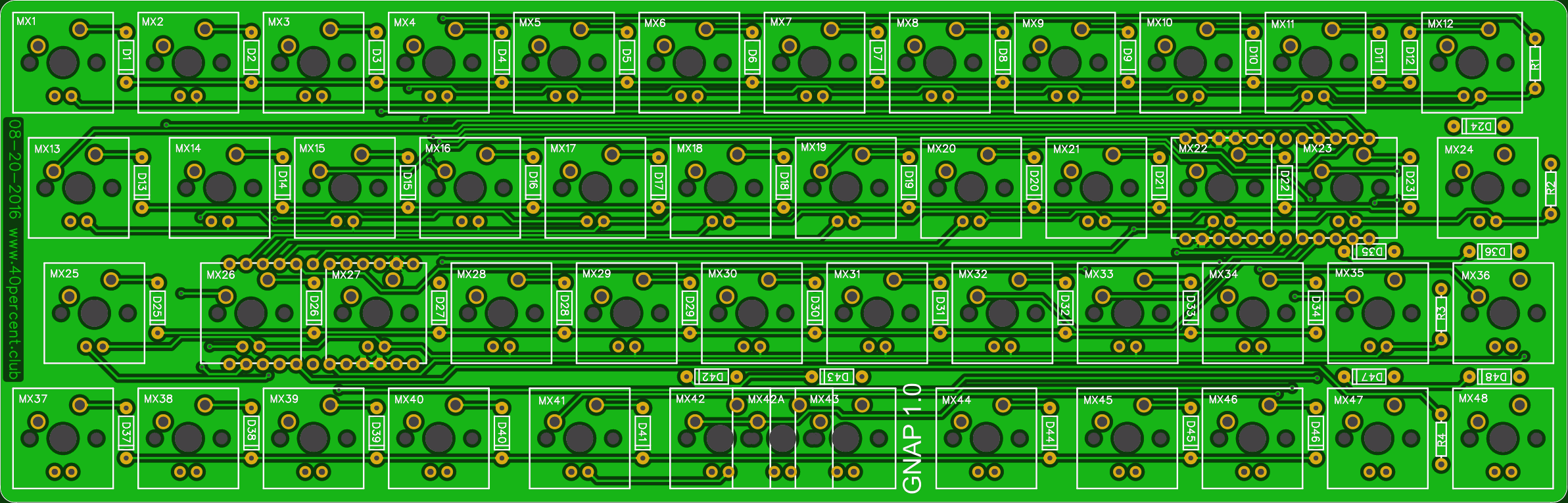 GNAP! 1.0 PCB Front