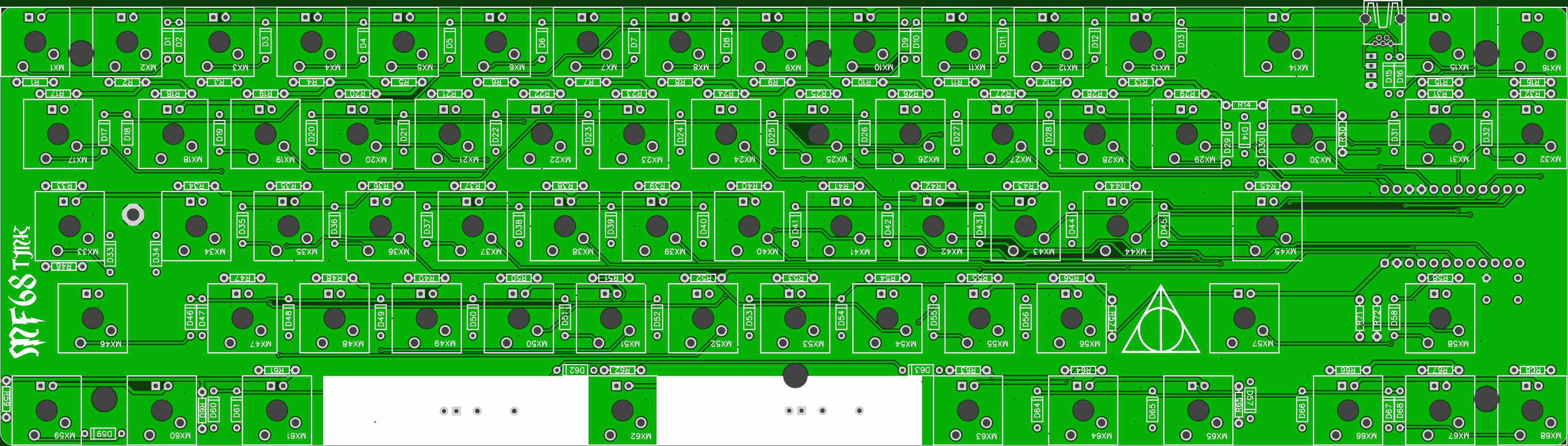 mf68 1.0 PCB Front